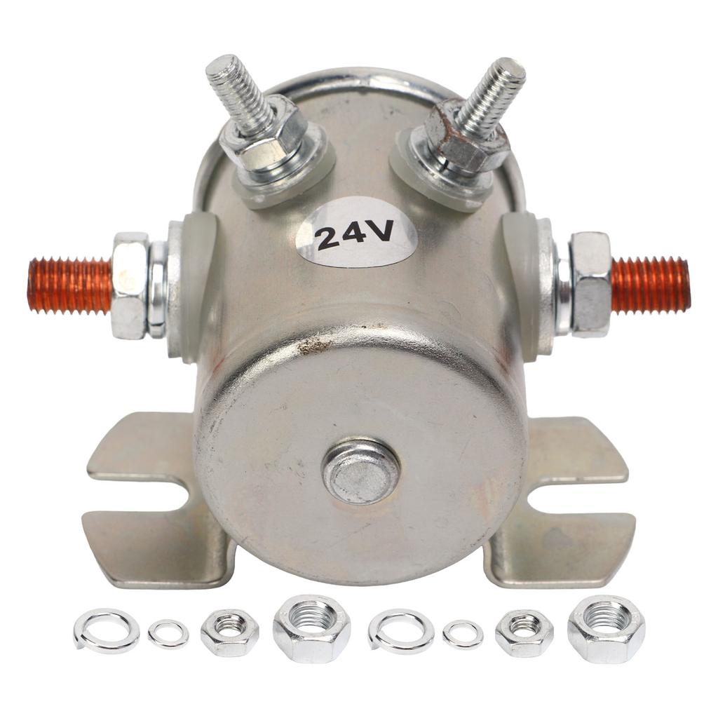 200A 24V Motor Starter Relay 1114208 Dustproof Starter Relay Solenoid for Winches Boats Club Car