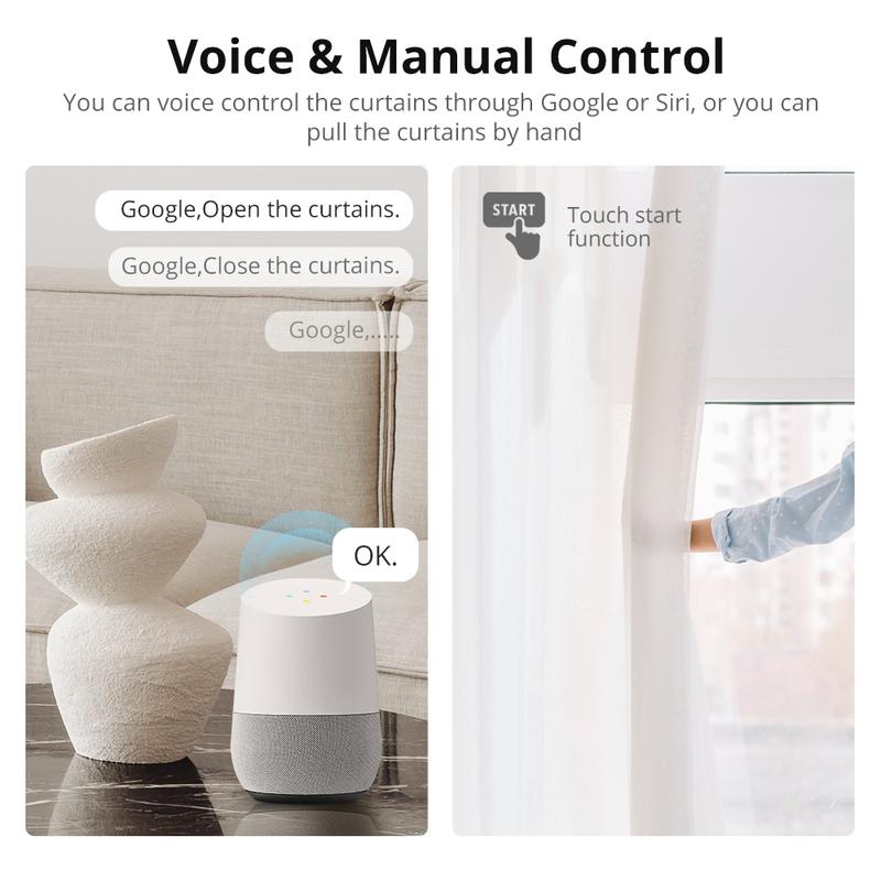 Zemismart Matter Over Thread Умный Мотор для Штор Управление через Приложения Google Home и Samrtthings Автоматическая Система для Штор