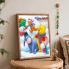 Disney Winnie the Pooh Winter Snow Oil Paint Art Painting Kit Home Wall Decor Handmade Gift For DIY Art Craft Lovers Room Decor Set