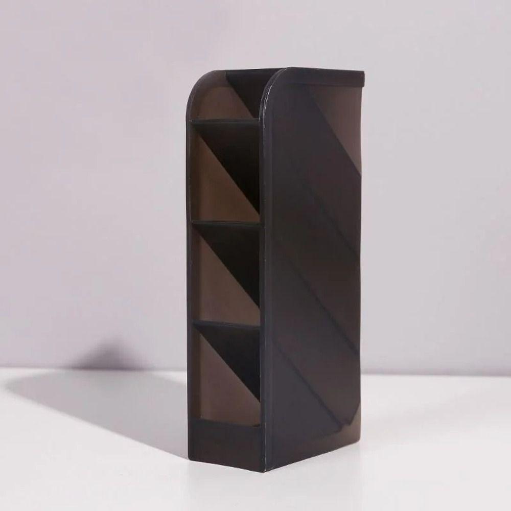 Наклонный держатель для ручек с 4 отделениями, настольный органайзер для канцелярских принадлежностей, коробка для хранения кистей для макияжа, практичный бокс для хранения ручек, для дома