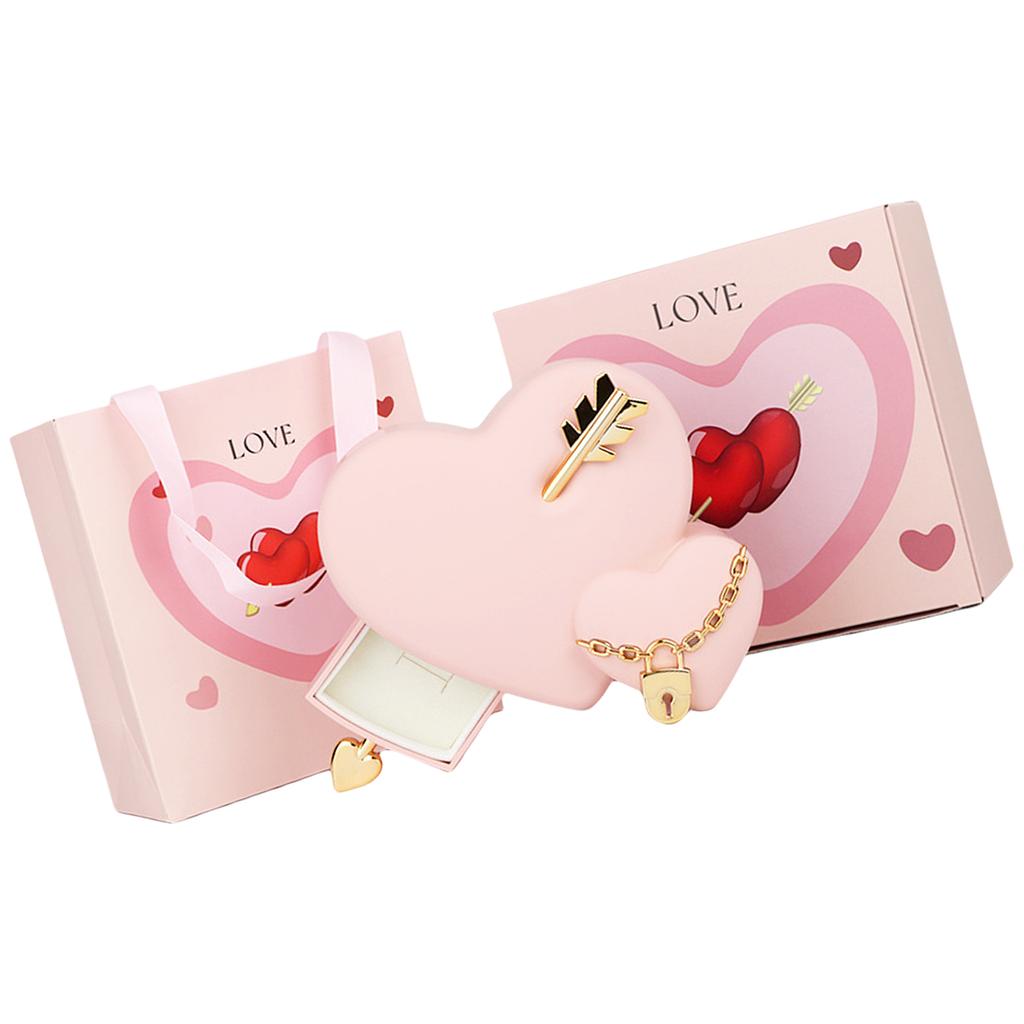 Шкатулка для украшений в форме сердца со стрелами, упаковка для подарков на День святого Валентина, органайзер для нежных аксессуаров, подарки на день рождения