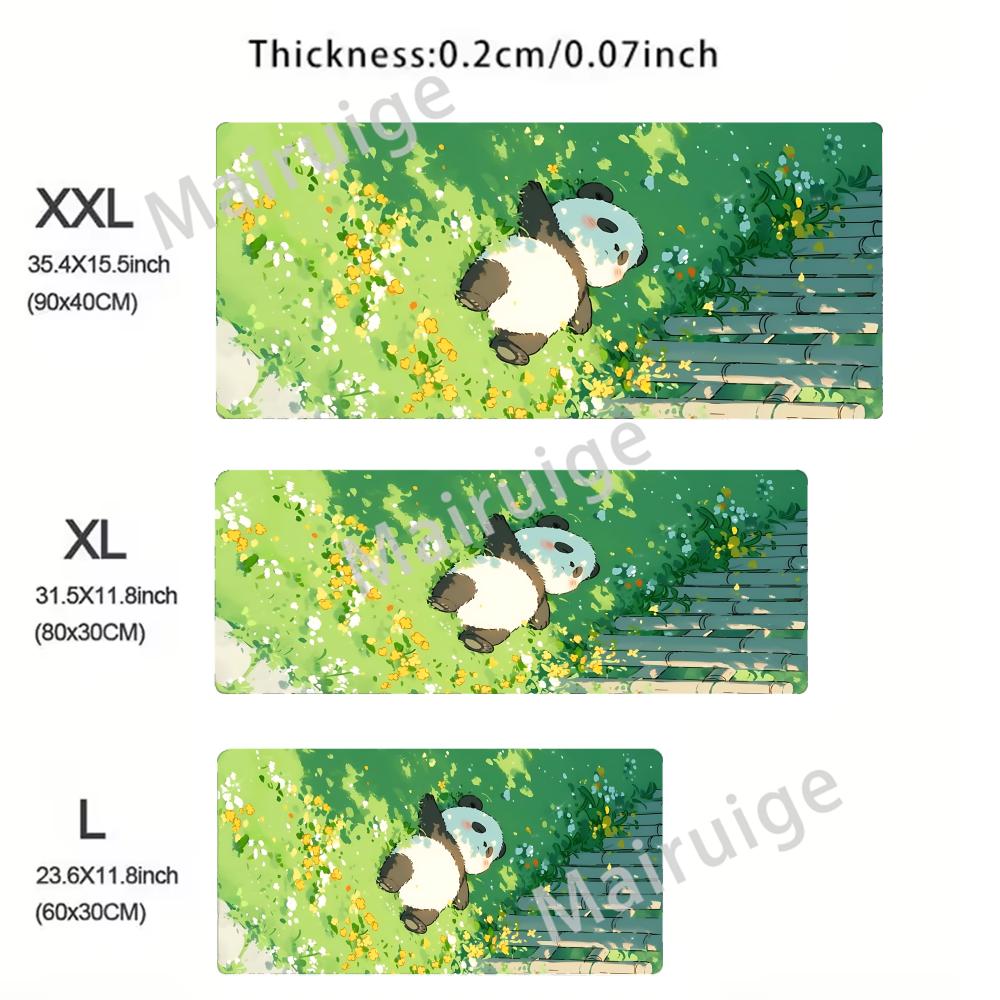 Kawaii Anime Panda Mouse Pad Large Computer Office Game Table Mats XXL Rubber Antislip Gaming Keyboard Mousepads Long Desk Pads