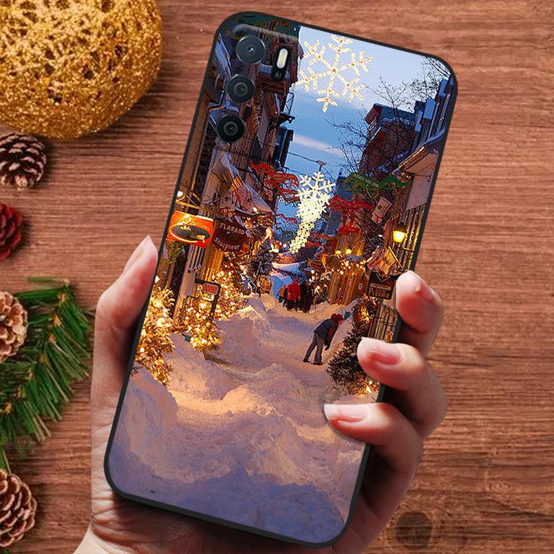 Рождественская расписная обложка для Oppo A16s A16 A15 S A54s A17 Reno 4Z 5G Reno5 Lite Reno8 Lite 7Lite Чехол Силиконовая мягкая обложка для телефона