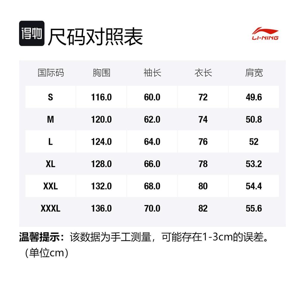 Мужская зимняя пуховая куртка Li Ning серии для тренировок, синий лазурит, принт по всей поверхности AYMS311-4
