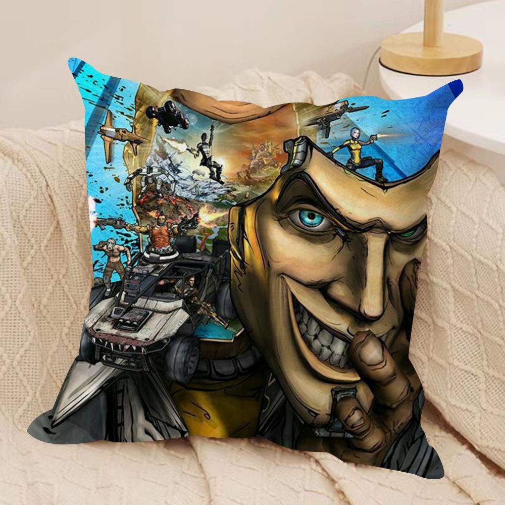 B-Borderlands Игровая Наволочка Мягкая Плюшевая Ткань Двусторонняя Печать Наволочка на Подушку для Дивана Для Всех Сезонов Домашний Декор Подарок