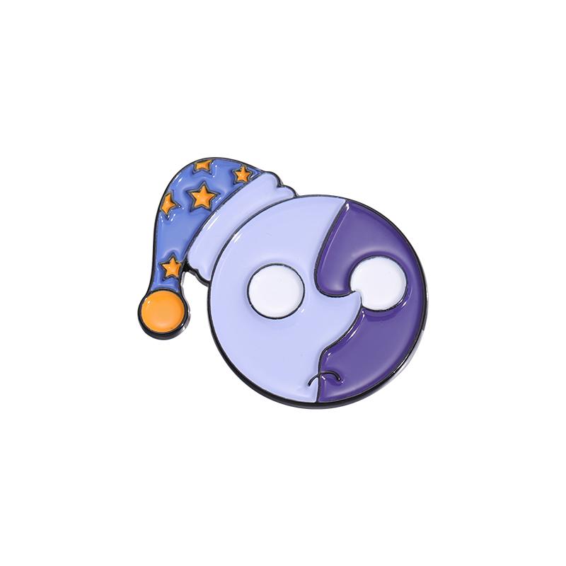 Sun And Moon Good Night Enamel Pins Custom Suncat And Mooncat Brooches Lapel Badges Funny Jewelry Gift for Kids Friends
