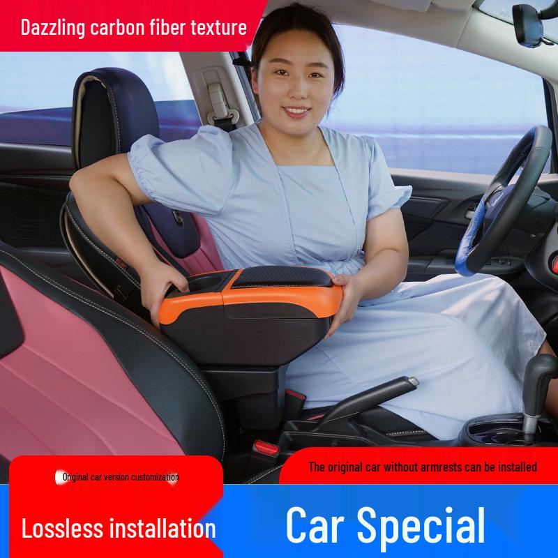 Compatible Armrest Box for Ford Fiesta - Central Console Modification Accessory