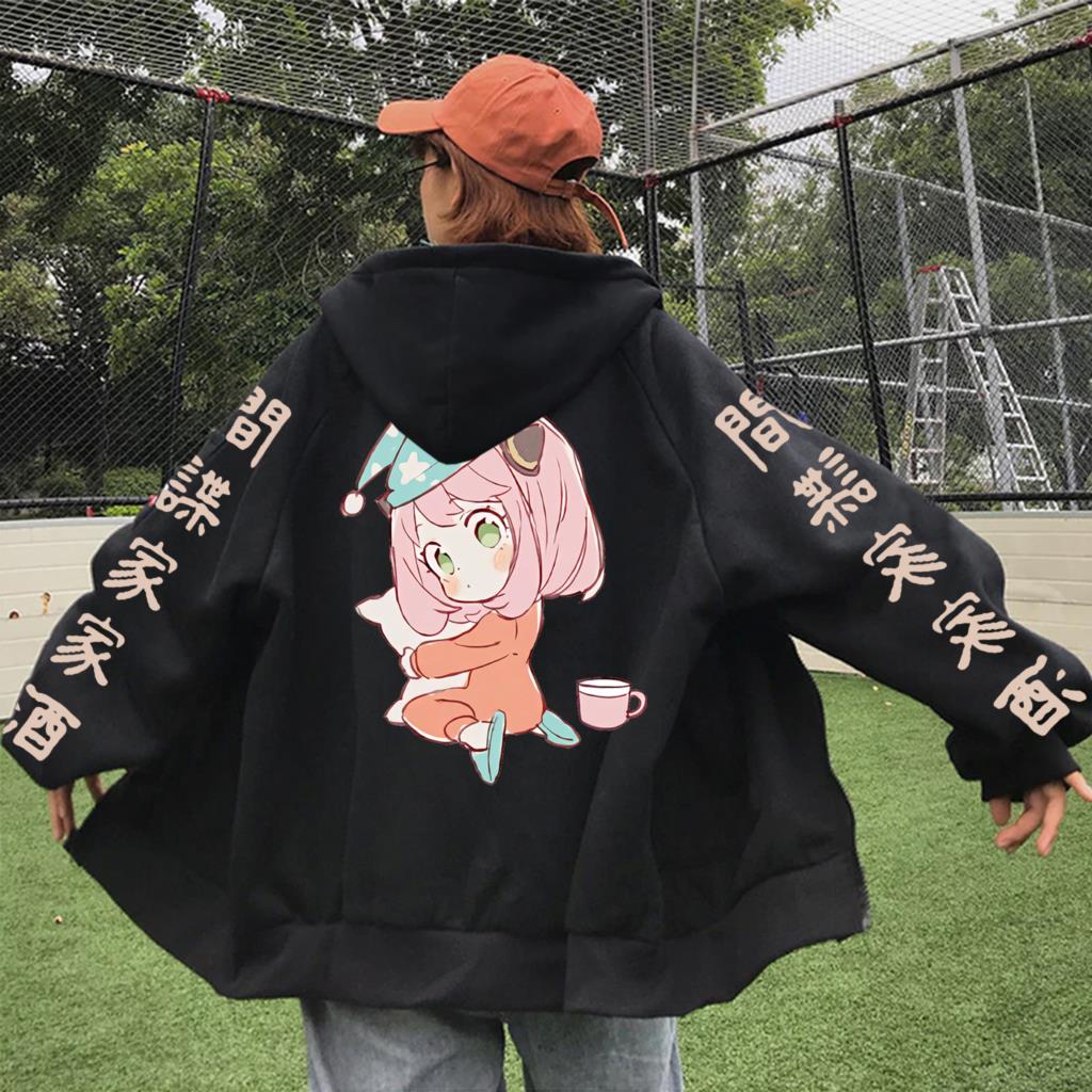 Аниме Harajuku Spy x Family Forger Anya толстовки с принтом в готическом стиле в стиле пэчворк, повседневная уличная одежда для женщин и мужчин, толстовки с длинными рукавами для подростков