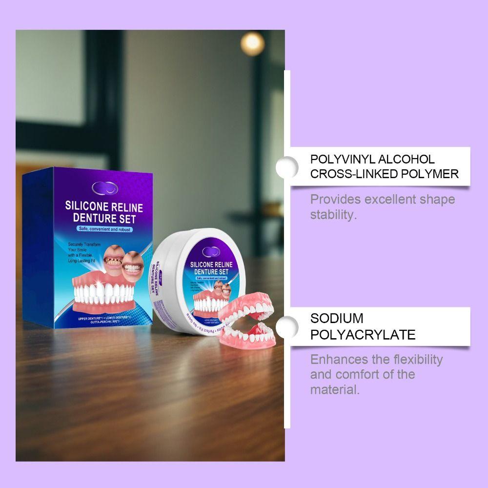 Виниры на зубы Силиконовая перебазировка Набор зубных протезов для зубных протезов Виниры Зубы