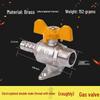Thickened All-Copper 4-Point Natural Gas Ball Valve with Internal/External Thread and Single Nozzle Tee Switch