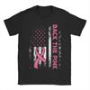 Men's Back The Pink Us Flag Breast Cancer Awareness Women Men Kids T-Shirt T-Shirts Clothes Summer Y2K Basic Short Sleeves
