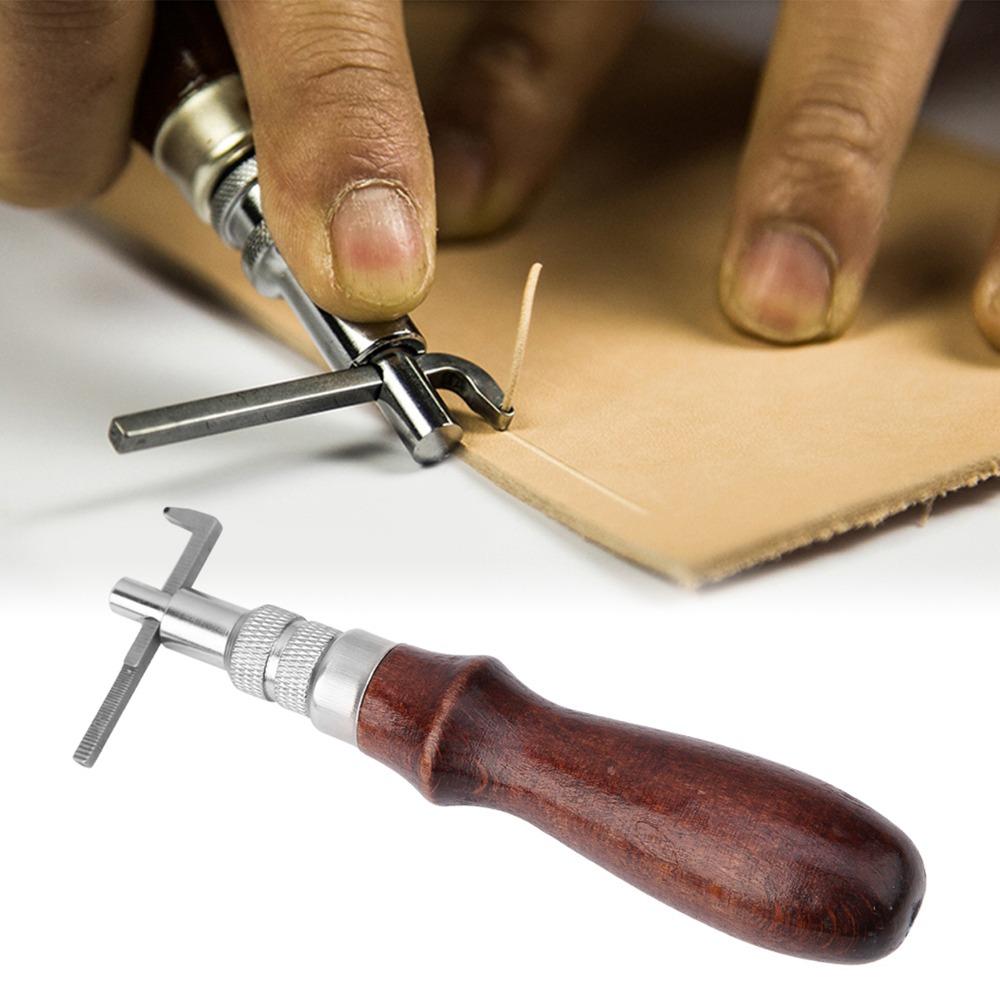 Adjustable Depth Stitching Groover Tool Adjustable Groover Notcher DIY Leather Craft
