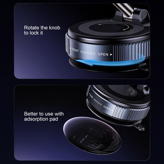 Магнитное автомобильное крепление Yousheng, складной держатель для телефона, вращающийся на 360 градусов, двухсторонняя вакуумная присоска для смартфонов с диагональю 4,7 дюйма и выше