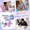 Набор яиц и фигурок, напечатанный на 3D-принтере - Яйцо 13 см с фигуркой 30 см, Случайный цвет, Коллекционный декор для стола