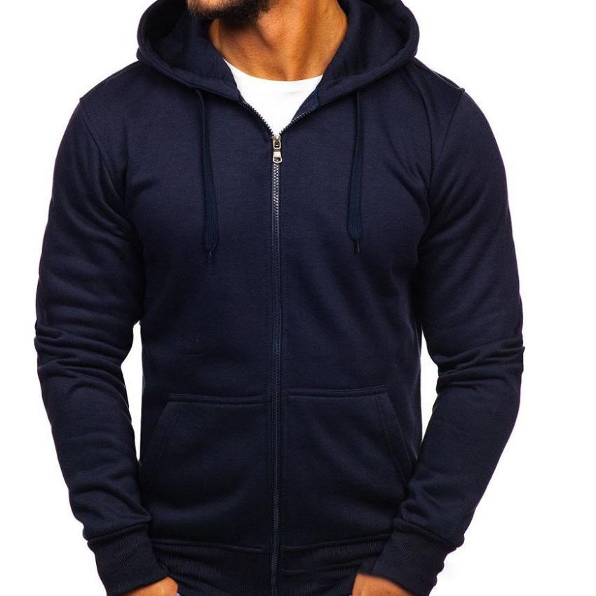 Autumn and Winter Men's Casual Fashion Sports Zipper Hoodies Plus Size
