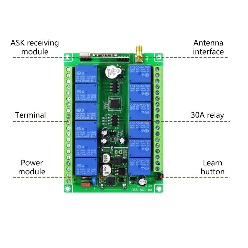 Выключатель с дистанционным управлением 300 м большая дальность DC12V 24V 36V 48V реле беспроводной РЧ-выключатель беспроводной пульт выключатель