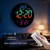 Умные RGB настенные часы с синхронизацией по Bluetooth, сопряжением с мобильным устройством, вечным календарем, будильником, дистанционным управлением и регулировкой летнего/зимнего времени.