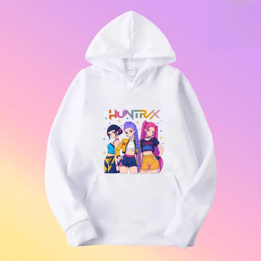 Фильм KPop Охотники на демонов Худи Саджа Женская одежда Корейская модная тенденция Уличная одежда Повседневная Оверсайз Толстовка