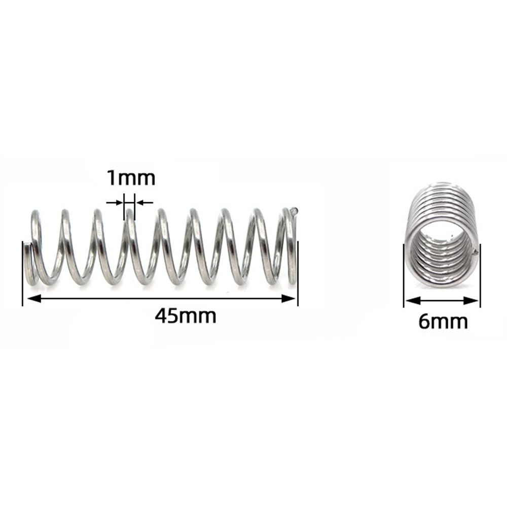 10Pcs Silver Tone Extended Compressed Springs Compression Spring Shop and Home Repairs