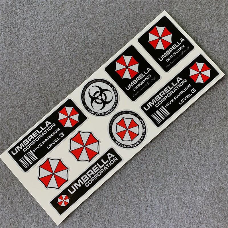 Наклейка на мотоцикл/машину Resident Evil Umbrella: Водонепроницаемая и прочная наклейка