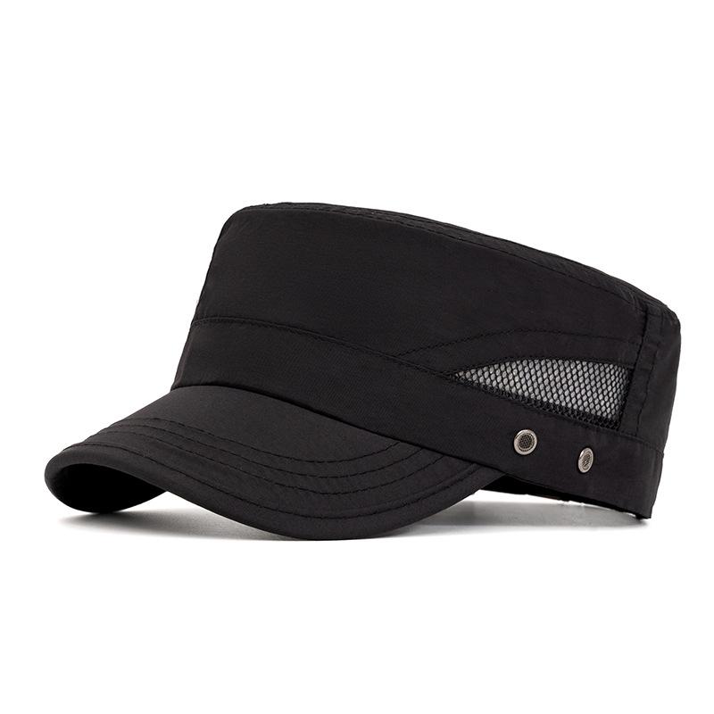 Летняя быстросохнущая плоская шляпа мужская уличная дышащая спортивная кепка сетчатая солнцезащитная шляпа