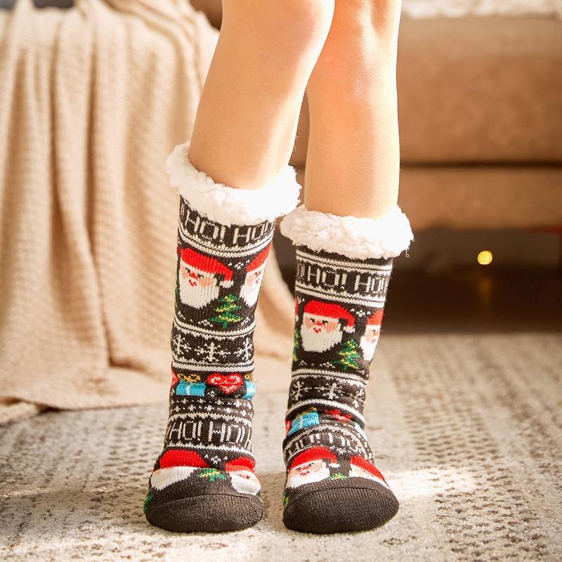 Women Winter Warm Soft Indoor Socks Cozy Plus Pile Carpet Sleeping Sock