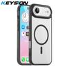 KEYSION Противоударный прозрачный чехол для MagSafe для iPhone 17 17 Air Мягкий ТПУ+ПК Магнитная беспроводная зарядка Телефон HD Прозрачная крышка