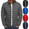 Men Stand Collar Down Jacket Lightweight Leisure Puffer Jacket Thickened Warm Winter Coat