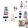 Stylish Usa Themed Wooden Hanging Decor Featuring Patriotic Red Blue White Colors For Independence Day