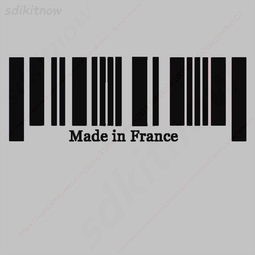 9x25cm 1pc New Made in France Flag Bar Code Car Funny Stickers PVC Decal Styling For Peugeot Citroen Renault Bugatti DS Dacia
