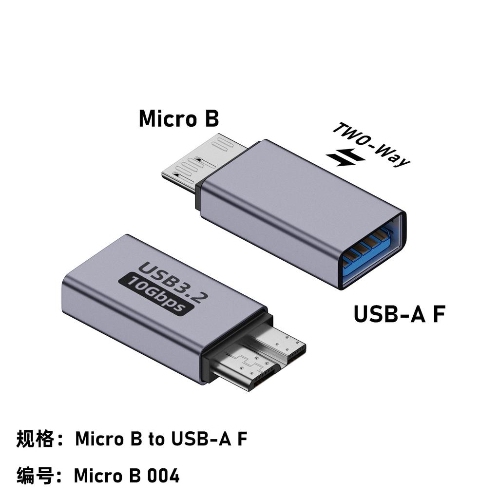 2PCS Micro B Adapter Type-C/USB to Micro B Converter Male to Female Male to Male Transmission Charging