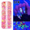 12-Color Mixed Nail Art Sequins, Laser Symphony Star Butterfly Fluorescent Diy Nail Art Decorative Sequins