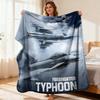 Eurofighter Typhoon Flannel Blanket Cool Jet Fighter Print for Aviation Fans Soft All-Season Throw Ideal for Room And Sofa Decor