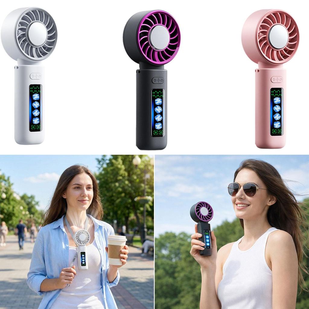 Handheld Fan Small Desk Fans 100 Speeds Adjustable Mini Hand Fans Personal Fans Cooling Fan for Travel Essential Summer Camping