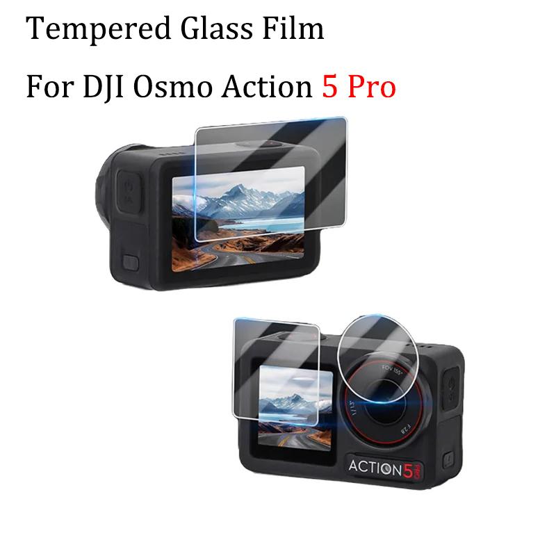 Защитная пленка из закаленного стекла для экрана и объектива DJI Osmo Action 1 Pro, аксессуары