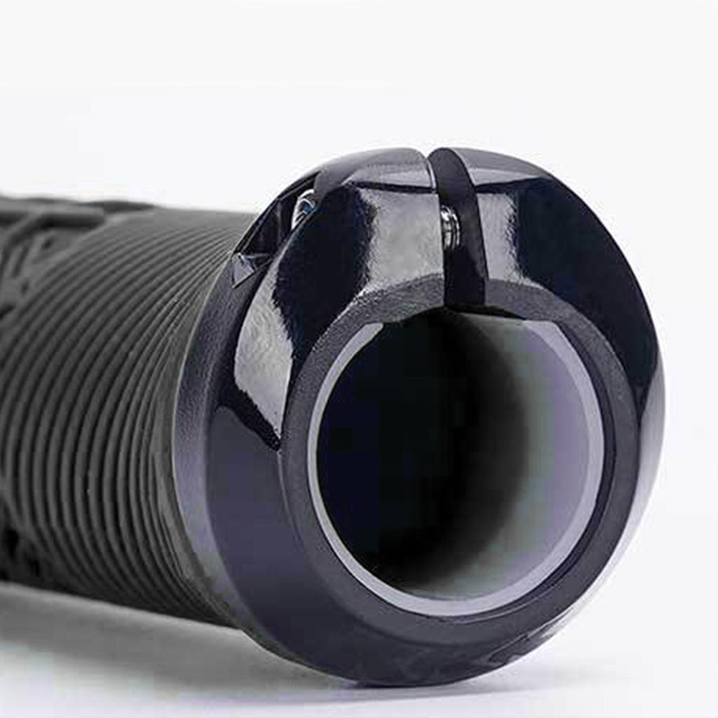 Bike Handlebar Grips Single Lock Non Slip Fits 22.2mm Handle for Mountain Commuter Folding Bikes Black
