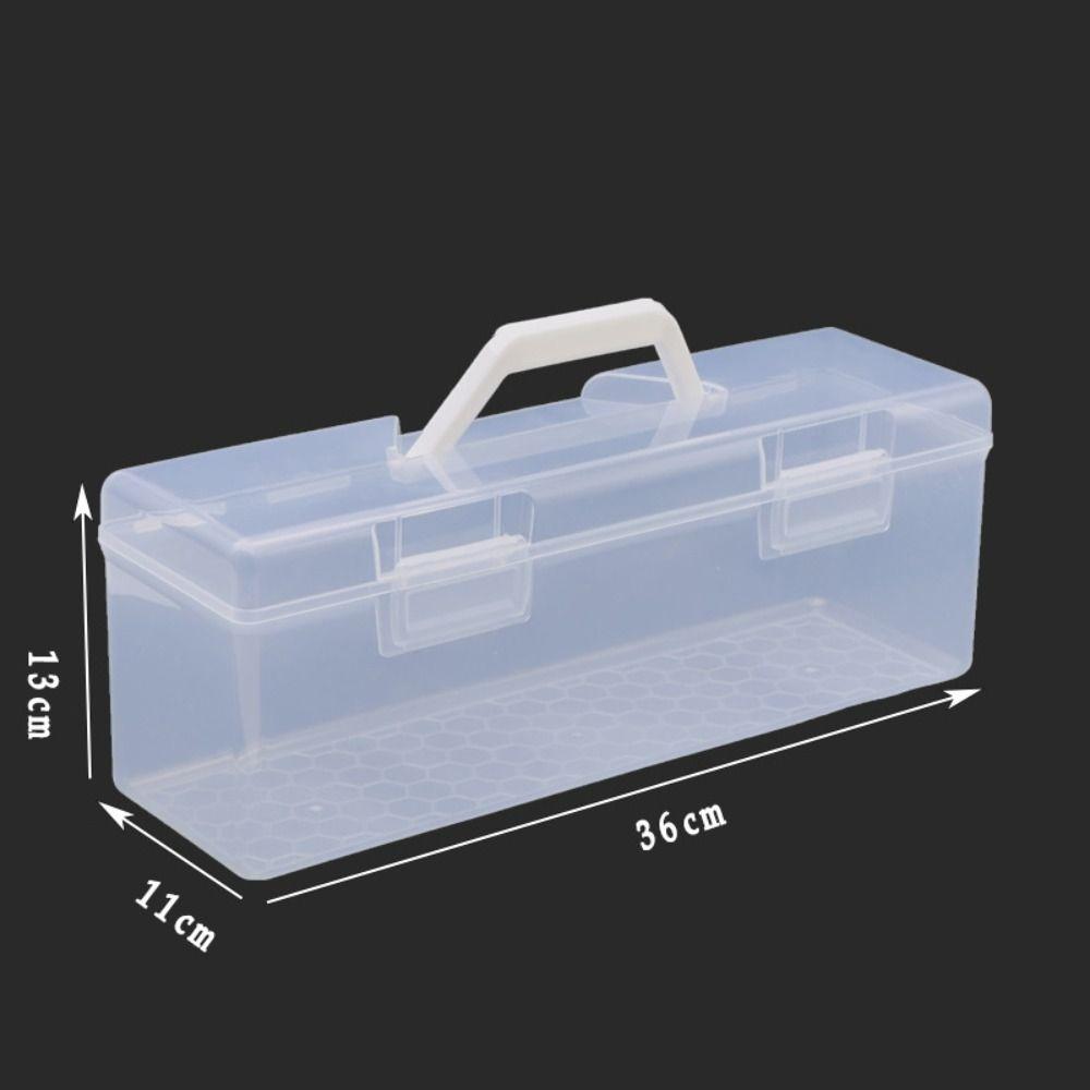 Прозрачный ящик для хранения, портативный футляр для ювелирных изделий, полезный настольный органайзер для школы, офиса, дома