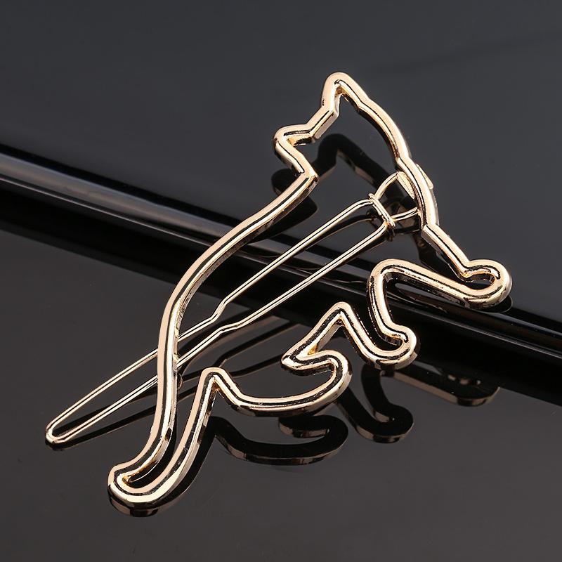 Simple Creative Metal Hair Clip Women Fashion Elegant Geometric Hairpins Round Star Hairgrip Barrette Headwear Hair Accessories