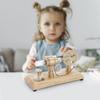Hot Air Stirling Engine Electricity Generator Motor Model with LED Light Flywheel Design Science