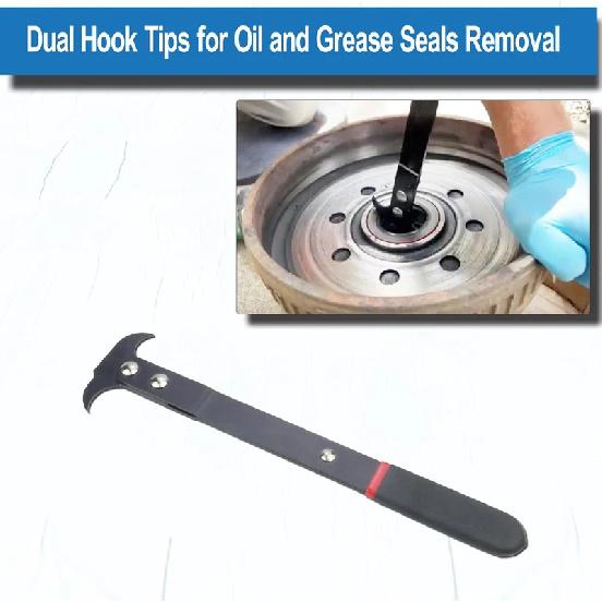 Seal Puller - Universal Oil and Grease Seal Removal Tool, Dual Hook Tips for Oil and Grease Seals Removal