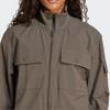 Adidas Originals P Ess Logo Stand Collar Zip Sports Pilot Jacket Women Jacket Dark-Olive-Green JD4791