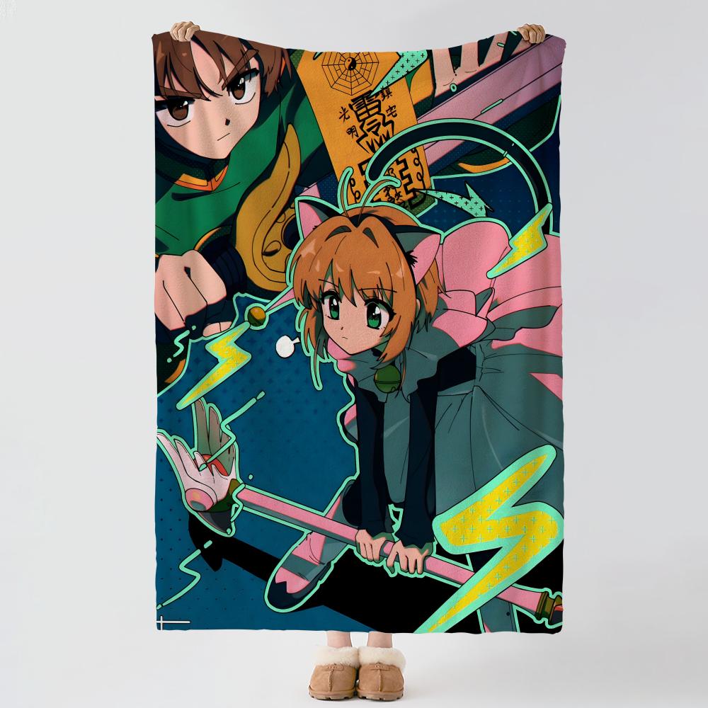 Аниме C-Cardcaptor Sakura-A Бросок Толстое Уютное Фланелевое Одеяло, Многоцелевое Использование В Помещении На Улице Ежедневный Сон