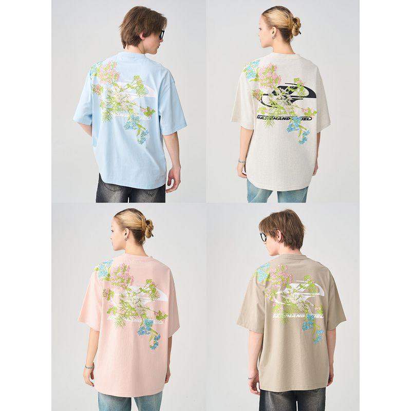 Cleanfit Street Florals Chinese Style Short Sleeve Embroider