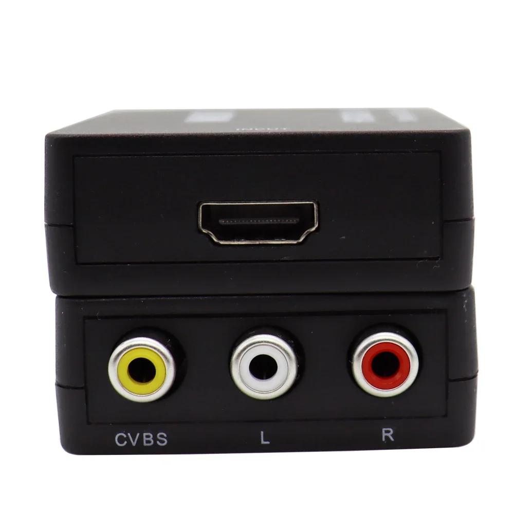 HD 1080P HDMI-совместимый в RCA AV/CVBS адаптер Мини HDMI2AV видеоконвертер КОРОБКА Для PS3 VCR DVD PALMTSC ПК