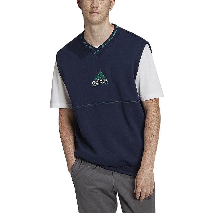 Adidas Vests Men's Blue V neck Moderate Other HG8092