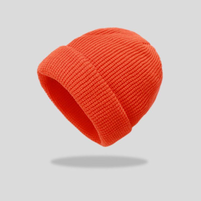 Casual And Trendy Plain Knit Beanie Hat Perfect For Outdoor Winter Work