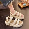 Flat-bottomed Casual Sandals for Women's Summer New Lazy People with One Pedal and Thick Soles, Beach Sandals for Female Students