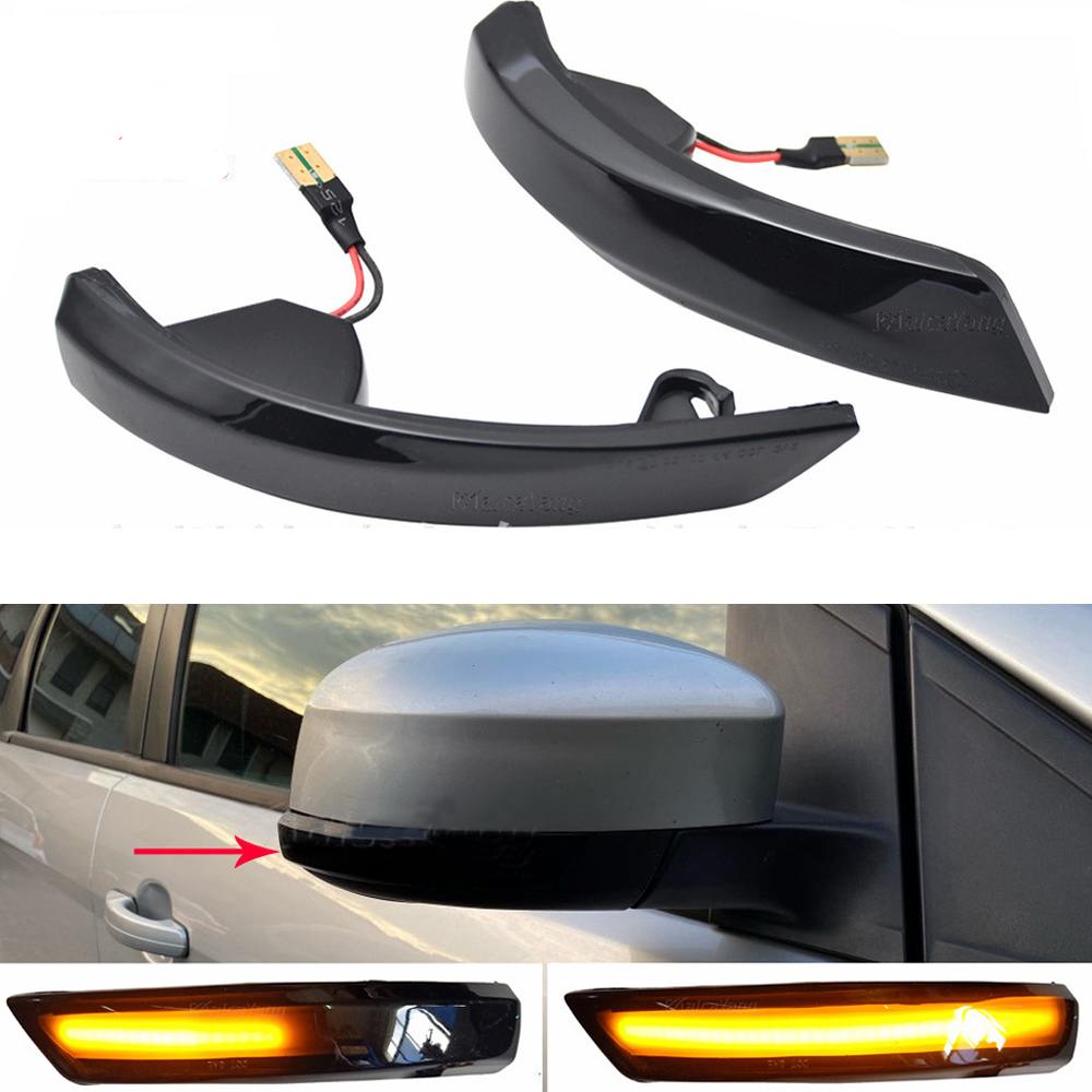 Динамический указатель поворота, светодиодное боковое зеркало заднего вида, последовательный индикатор, мигалка для Ford Focus 2 3 Mk2 Mk3 Mondeo Mk4 EU