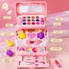 Makeup Toy For Girls Princess Suitcase Box Playing Non-Toxic Nail Polish Lipstick Beauty Fashion Children 3 Years Birthday Gifts
