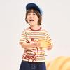 B. Duck yellow duck children's clothing striped print for boys and girls summer new casual versatile short sleeved top